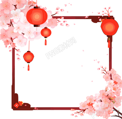 新年燈籠邊框創(chuàng)意設(shè)計(jì)元素