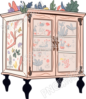 卡通柜子手繪插畫(huà)