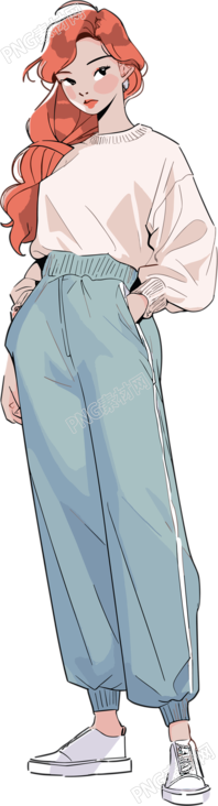 卡通美女PNG素材