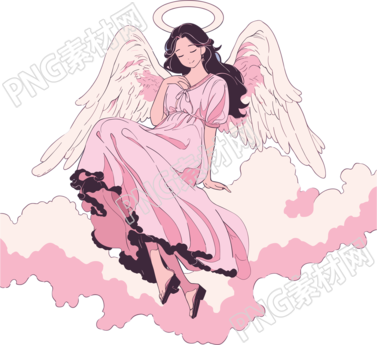 天使PNG素材商用插画