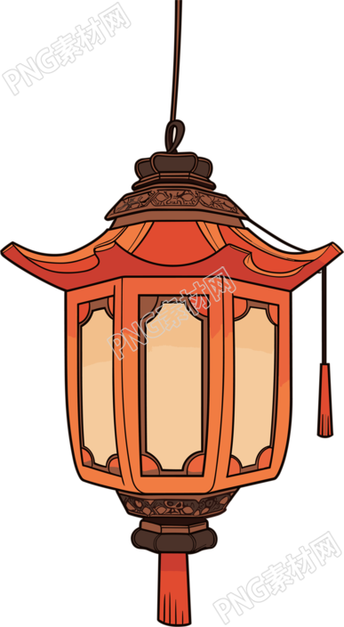 中式燈籠室內(nèi)照明插畫