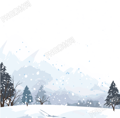 雪景手繪冰雪元素