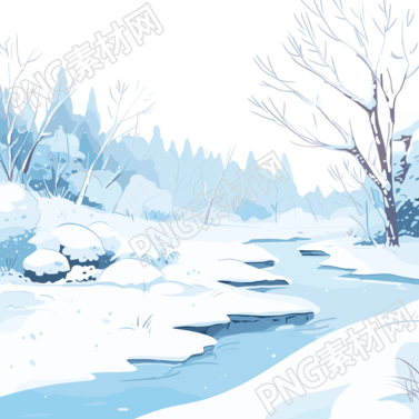 雪景自然元素素材