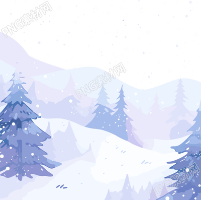 雪景透明背景素材