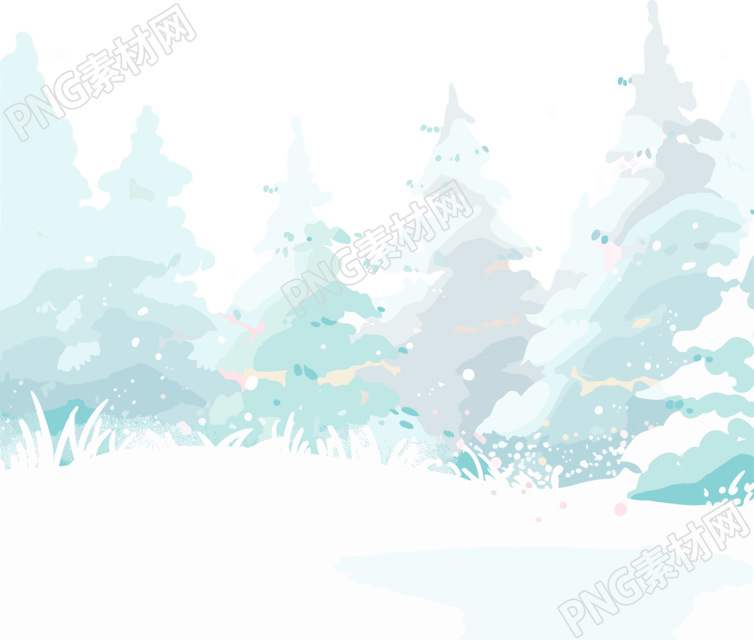 雪景插画设计素材