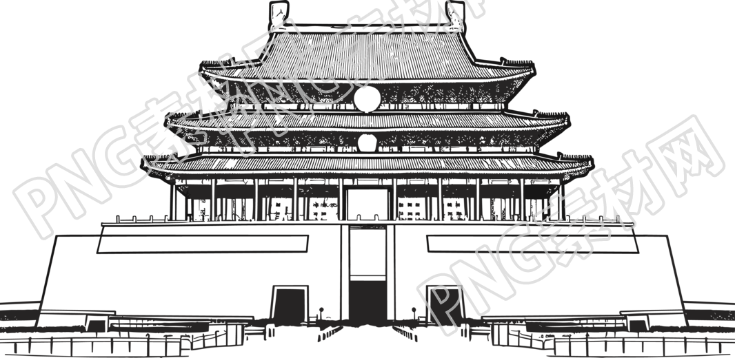 天安门简笔画