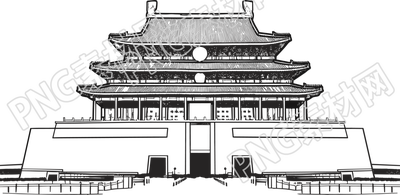天安門簡筆畫