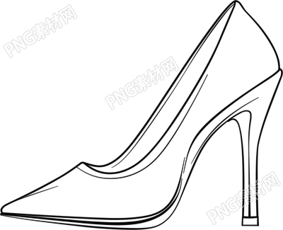 高跟鞋子簡筆畫