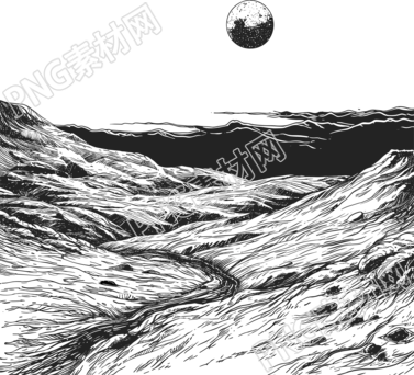 線條風(fēng)景元素
