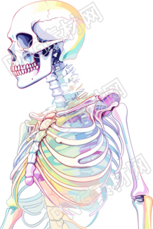 人体骨架医学插图