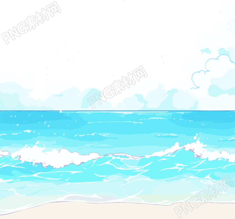卡通海洋手绘插画