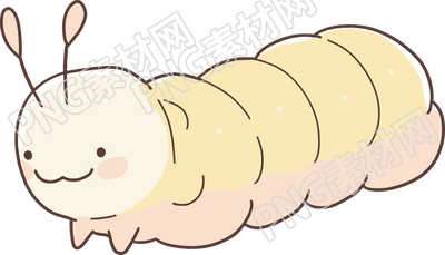 蠶寶寶插畫素材