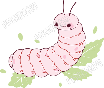 蠶寶寶可愛插圖
