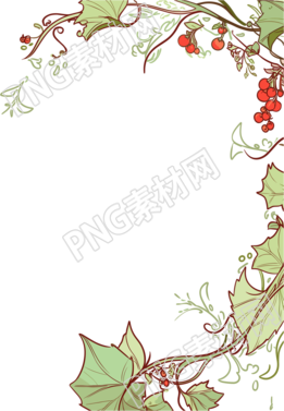 藤蔓邊框可商用插圖