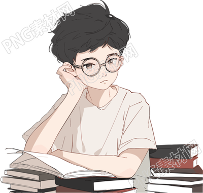 卡通讀書(shū)商用圖形素材