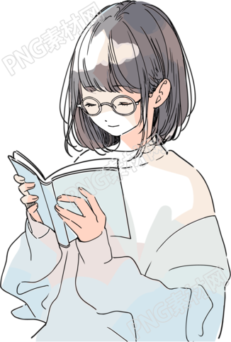 卡通讀書插圖設(shè)計素材