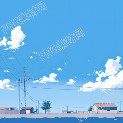 藍(lán)天背景簡潔插畫