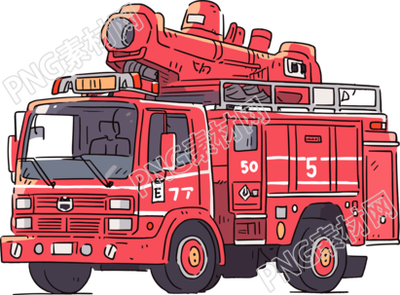 消防車(chē)插畫(huà)元素