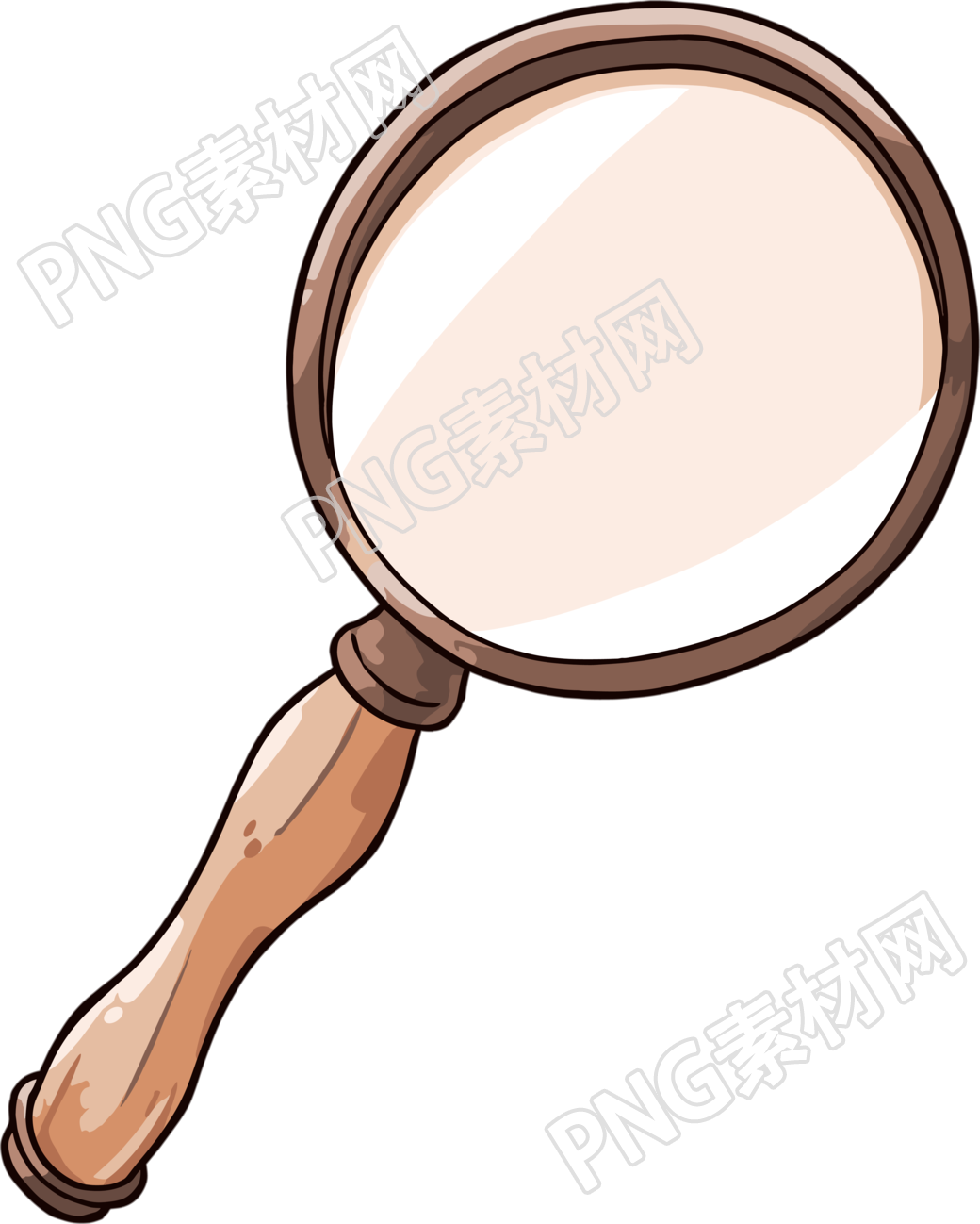 放大镜插图素材