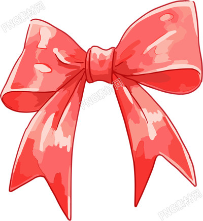 紅色蝴蝶結(jié)高清插畫