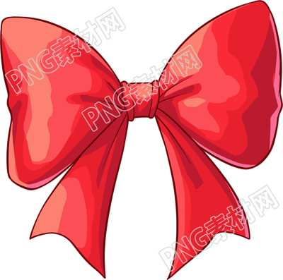 紅色蝴蝶結(jié)PNG素材