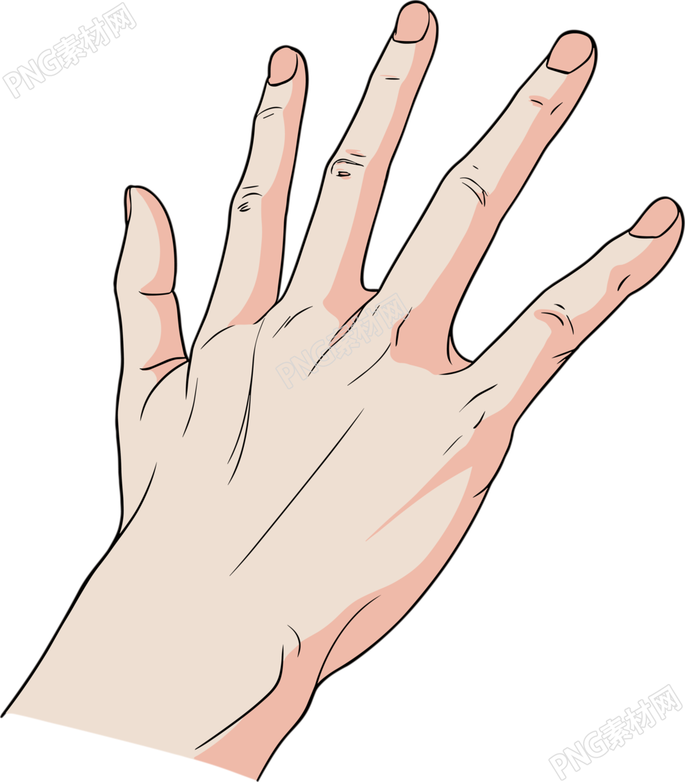 卡通手插画素材