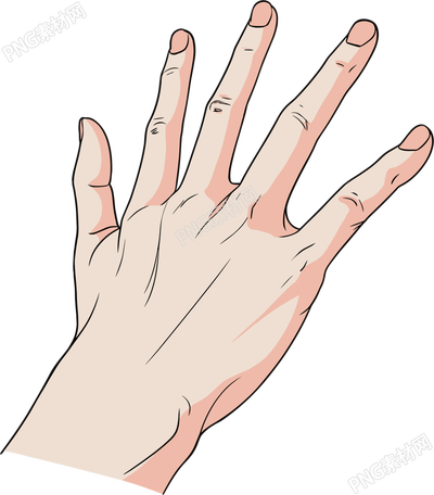 卡通手插畫素材