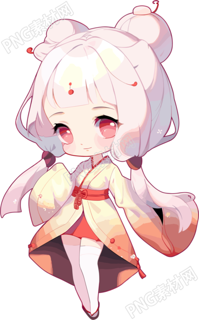 Q版人物手绘插画素材