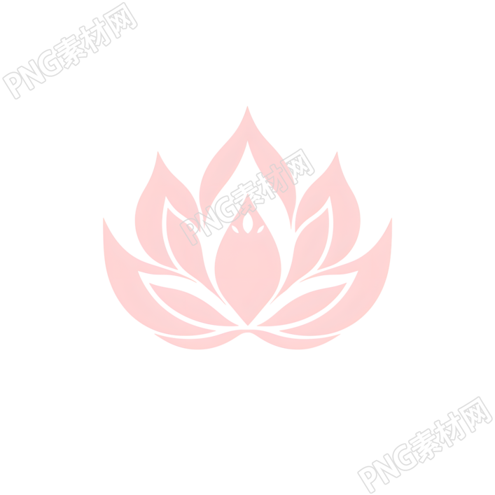 莲花logo透明背景插画