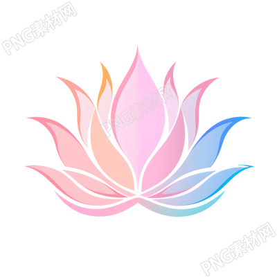 蓮花logo圖標(biāo)插畫