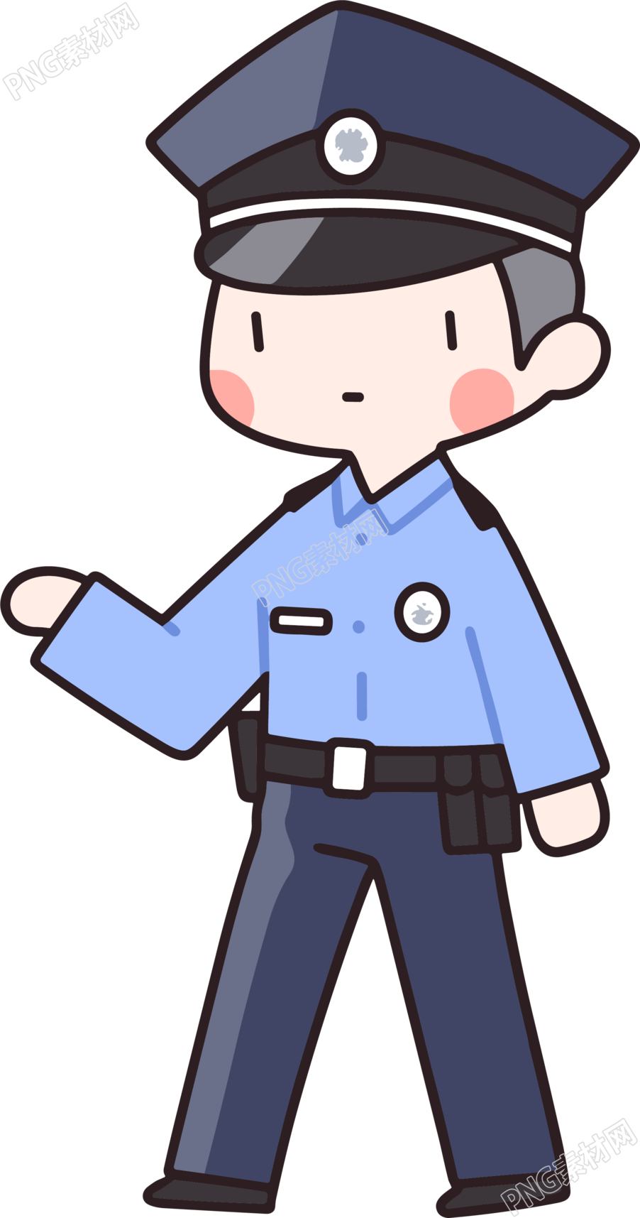 交警卡通素材