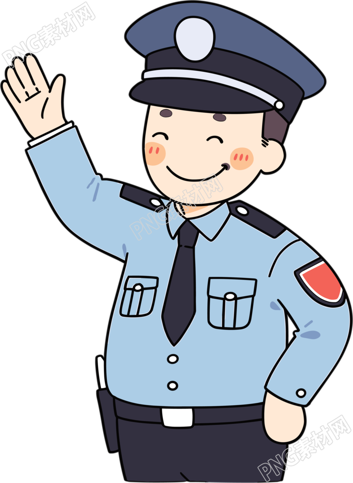 交警卡通圖形素材