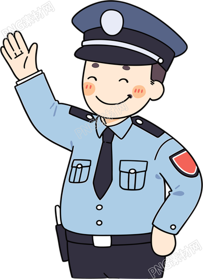 交警卡通圖形素材