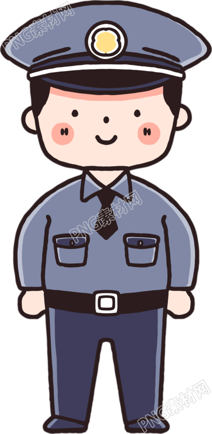 交警卡通插画设计元素