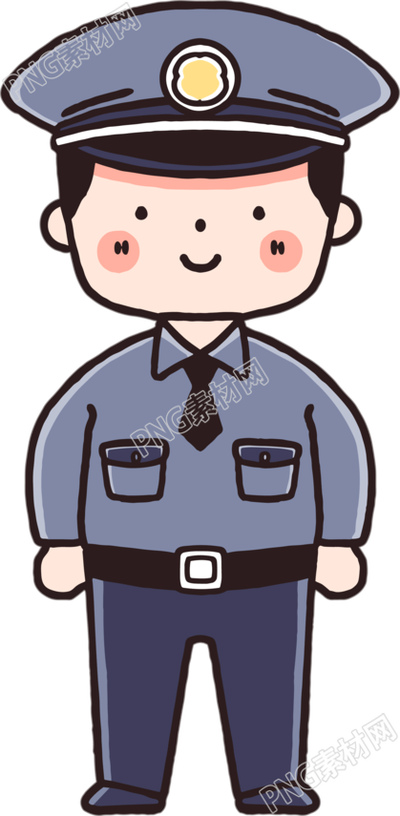 交警卡通插畫設(shè)計(jì)元素