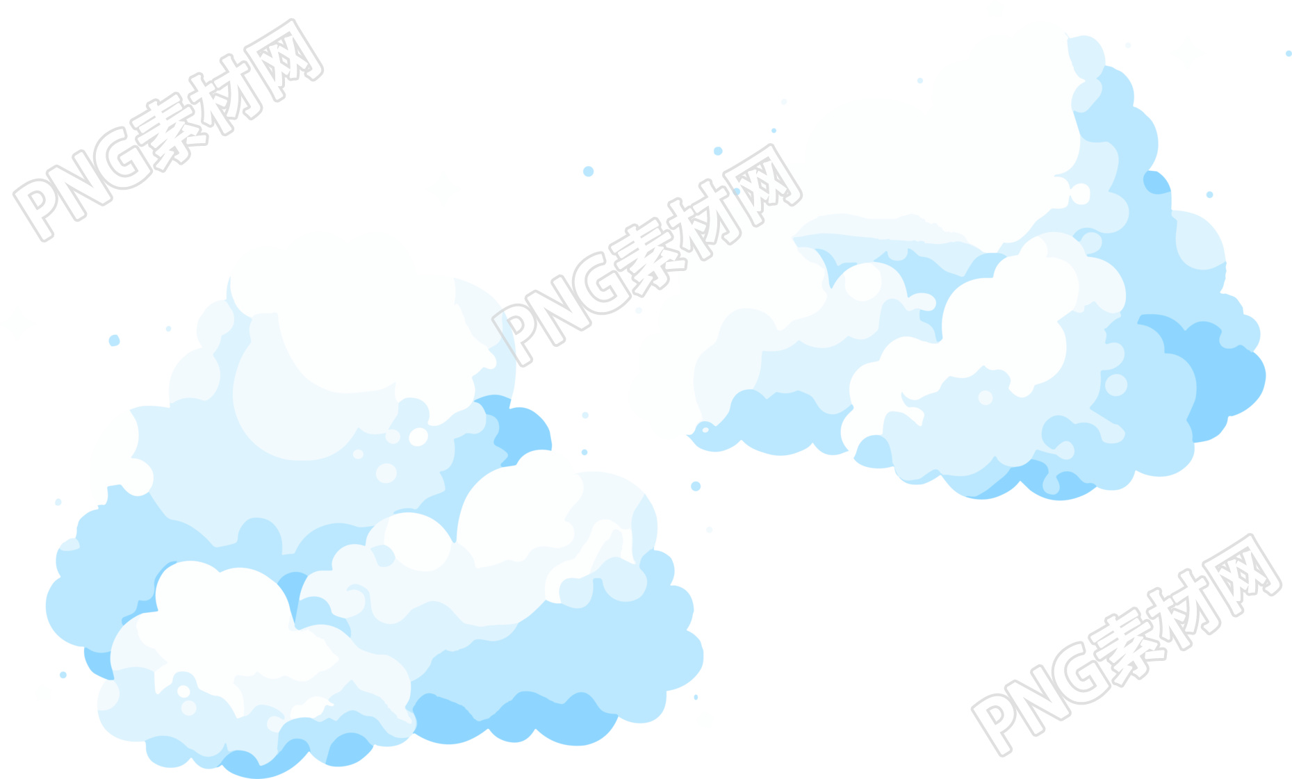 白云卡通简洁插图