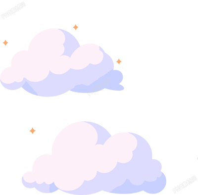 白云卡通簡(jiǎn)潔向量插畫