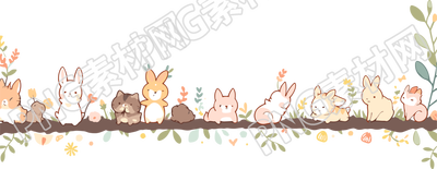 可愛動(dòng)物邊框矢量插畫