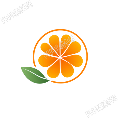 橙子logo向量插圖