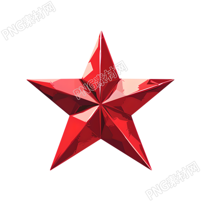 紅色五角星插圖