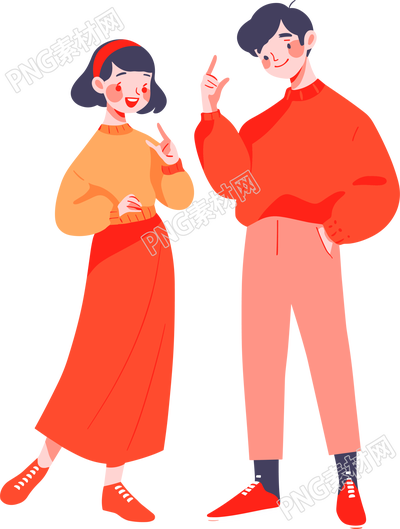 男孩女孩卡通矢量插畫(huà)