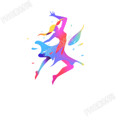 舞蹈logo矢量插畫素材