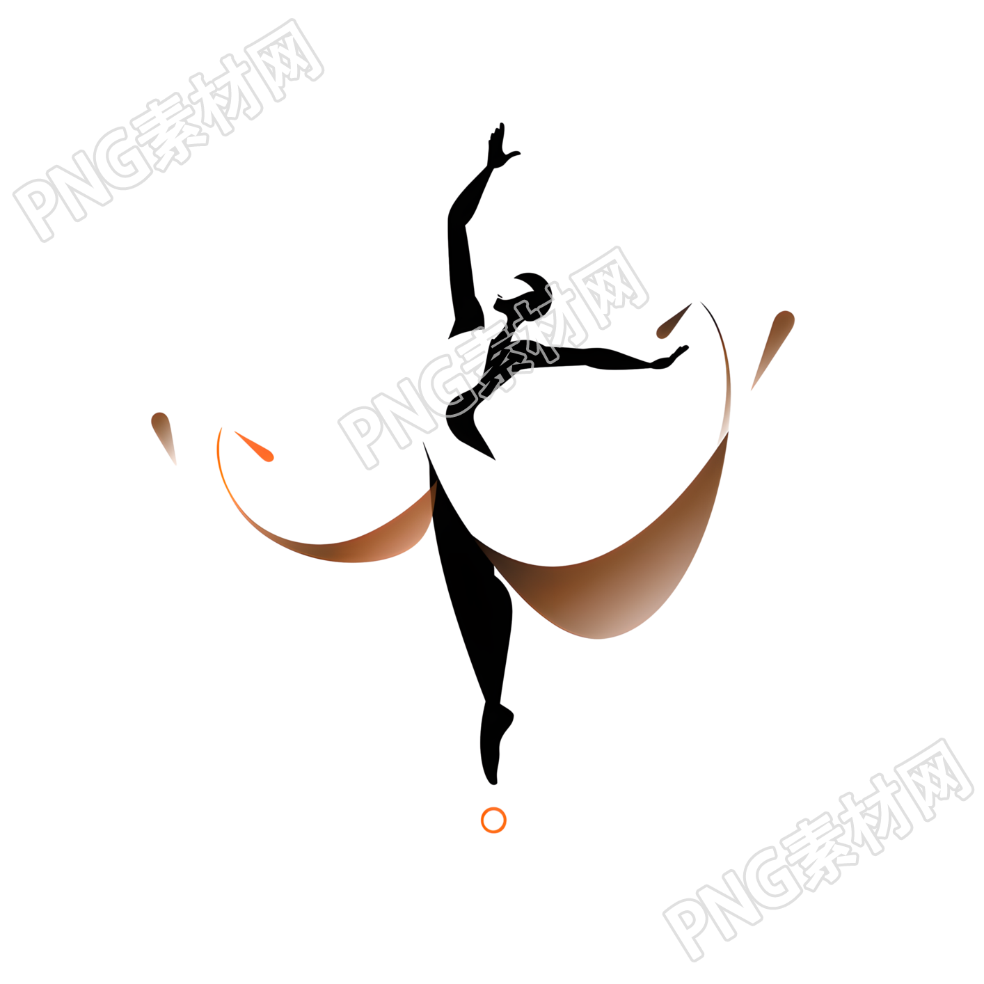 舞蹈logo透明背景插画