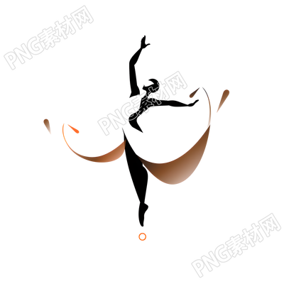 舞蹈logo透明背景插畫