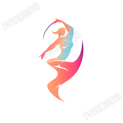 舞蹈logo簡約插圖