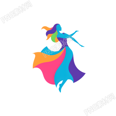 舞蹈logo矢量插畫