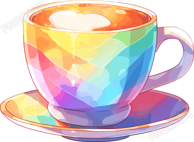 咖啡杯简约插画