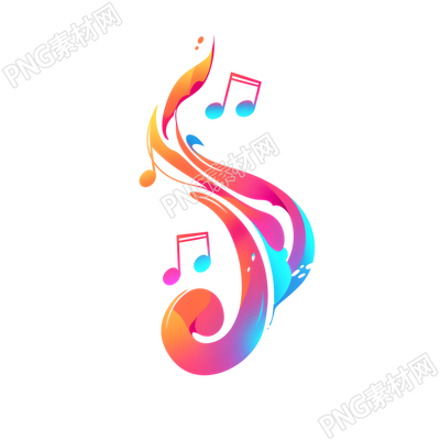 彩色音符簡約向量插畫