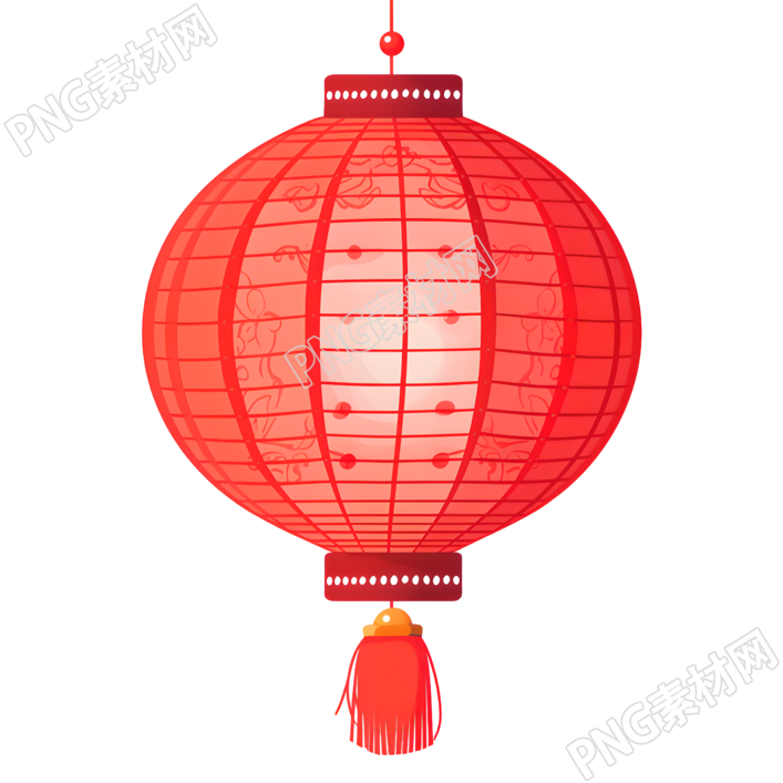红灯笼极简插画