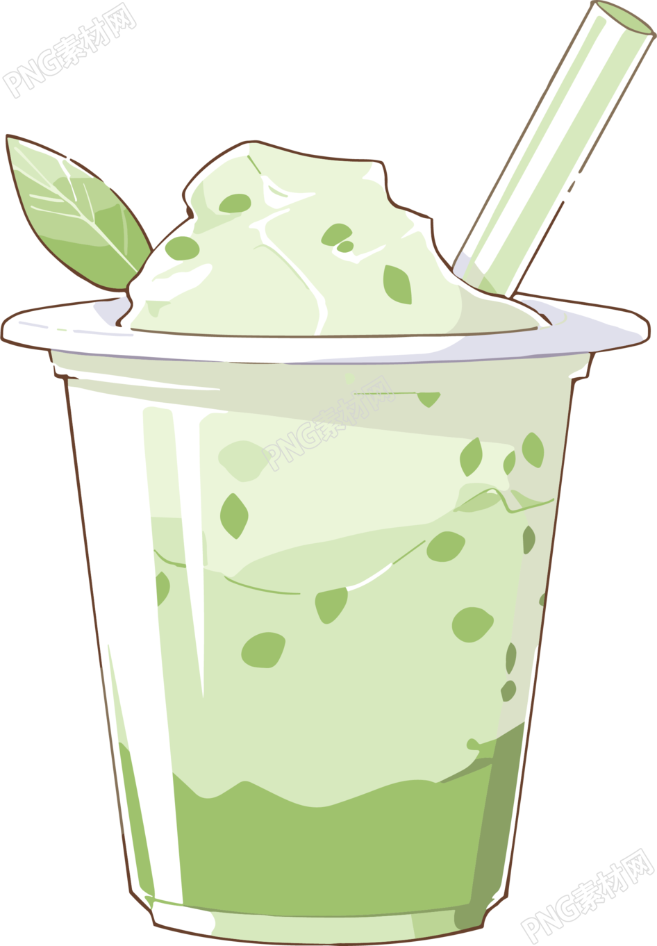 奶茶清新设计素材